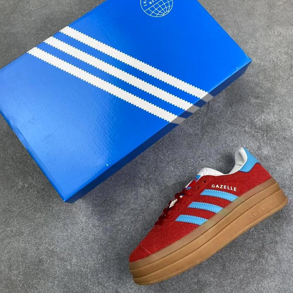 adidas Gazelle Red and Blue Women's Shoes